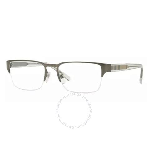 Burberry Men's Gunmetal Oval Eyeglass Frames BE1297 1144 